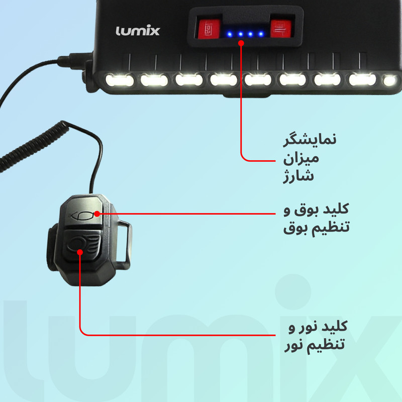 چراغ جلوی دوچرخه لومیکس مدل LX-1500