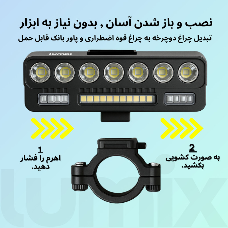 چراغ جلوی دوچرخه لومیکس مدل LX-1500